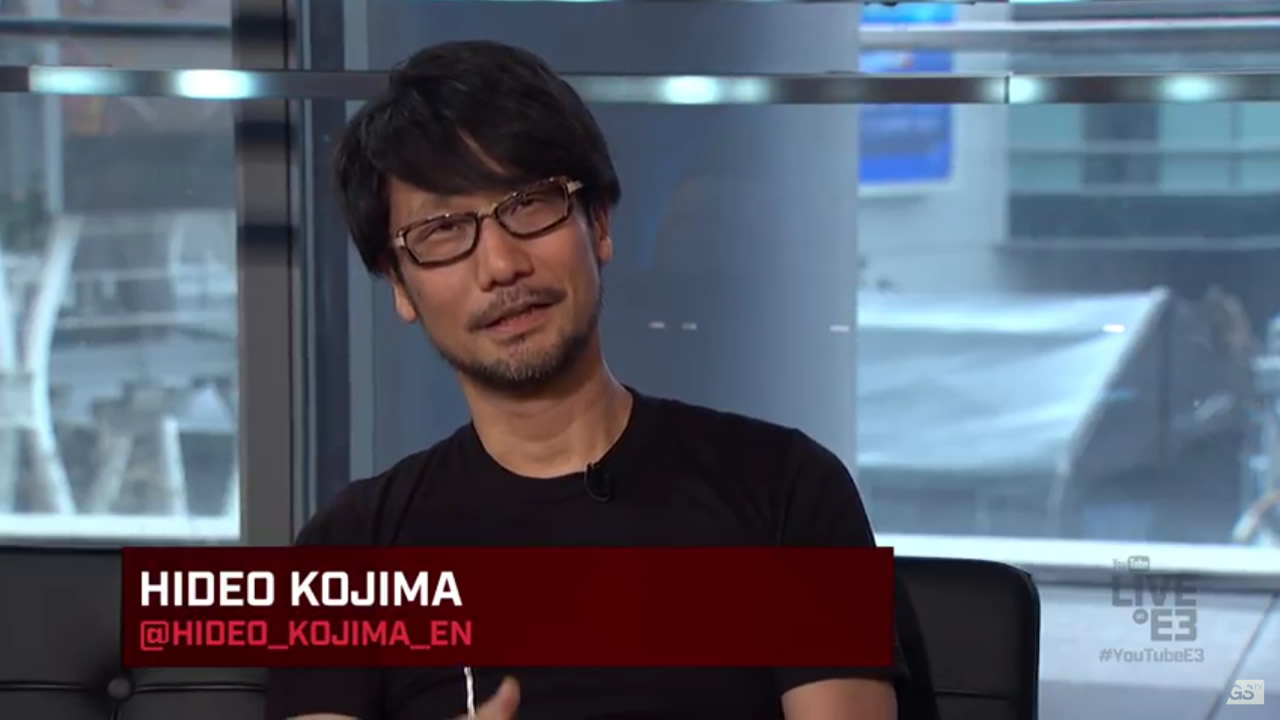 Hideo Kojima siendo entrevistado por Geoff Keighley